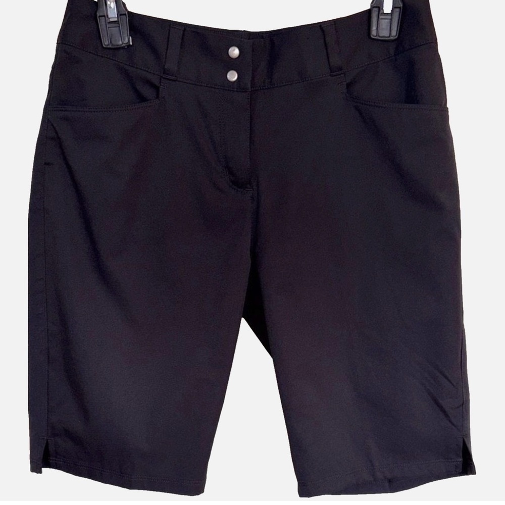 Adidas Golf Women’s Size 4 Black Bermuda Shorts Stretch Performance Wear